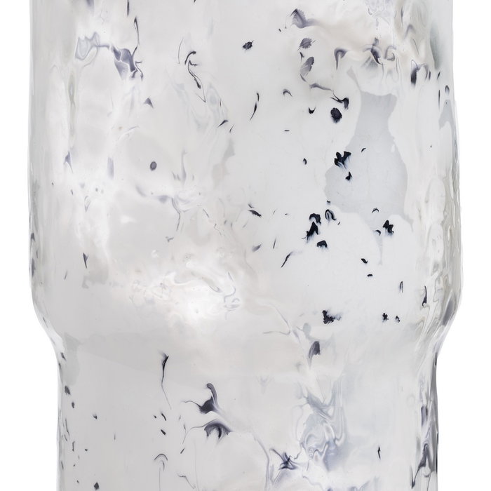 Jarrón Metal-Cristal Decoración 18,50 X 18,50 X 39 cm