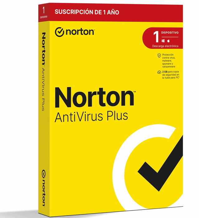 Norton 1 Antivirus Plus Español - Protección contra amenazas en tiempo real, Gestor de contraseñas, Firewall inteligente y Copia de seguridad en la nube