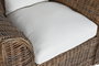 DKD Home Decor Fibre outdoor 23 Sillón Ratán Natural Marrón Oscuro con Cojines Algodón 78x68x100 cm