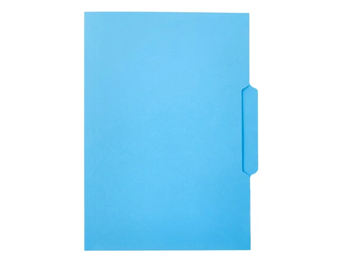 Liderpapel Subcarpeta de cartulina con pestaña central azul Folio