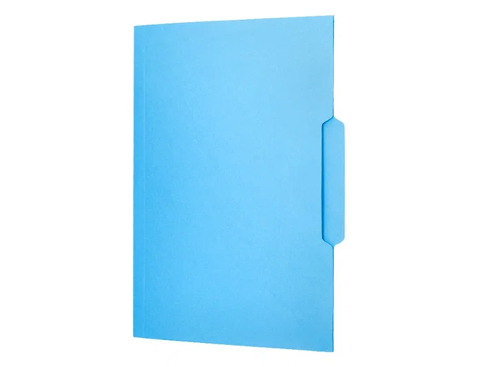 Liderpapel Subcarpeta de cartulina con pestaña central azul Folio