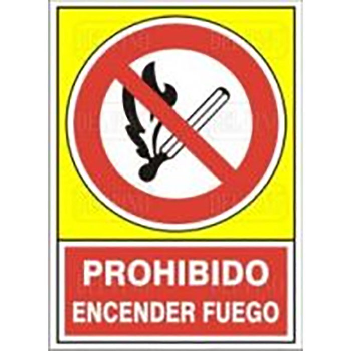 DUVER Señal Prohibido Encender Fuego 420x297 mm Plast. 408 DUVER Señal Prohibido Encender Fuego 420x297 mm Plast. 408