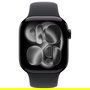 Apple Watch S11 Aluminium Cellular 42mm Diamantschwarz (Sportarmband schwarz) M/L Smartwatch