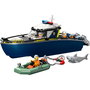 LEGO 60456 City - Set de Construcción de Juguete Persecución en Barco de Policía con Bote, Figuras y Tiburón, para Niños +6 Años