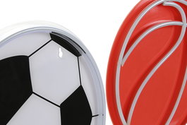 DKD Home Decor Decoración Luminosa Urban Naranja 31 x 31 x 1.5 cm (2 Unidades)