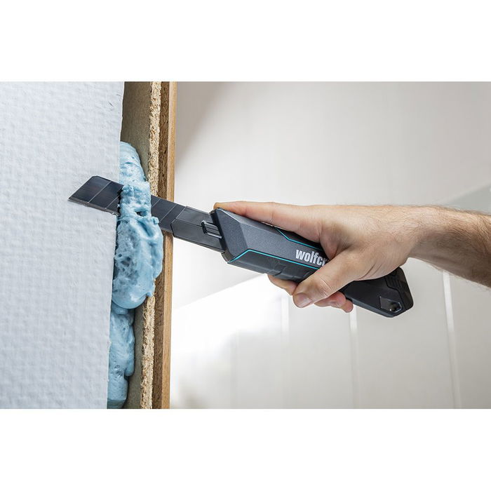 Wolfcraft Cúter Profesional Doble Función 25 mm con Afilado Extra y Ergonomía Óptima para Zurdos y Diestros