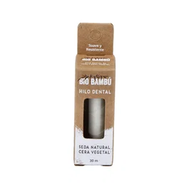 BIOBAMBU Hilo Dental Seda Natural Con Cera Vegetal 30 Metros Vegano Zero Waste