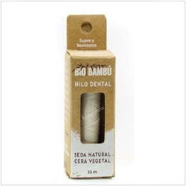 BIOBAMBU Hilo Dental Seda Natural Con Cera Vegetal 30 Metros Vegano Zero Waste