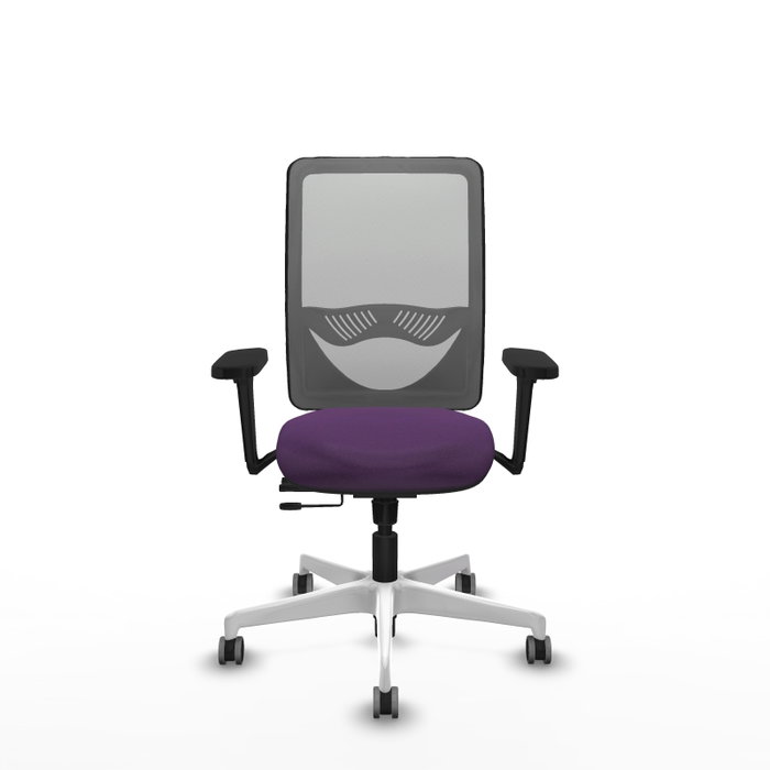 PIQUERAS Y CRESPO Silla de oficina Zulema con mecanismo Sincro/Traslack, Morado y Gris
