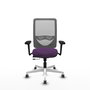 PIQUERAS Y CRESPO Silla de oficina Zulema con mecanismo Sincro/Traslack, Morado y Gris