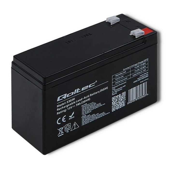 Qoltec Akumulator AGM 12V 7Ah