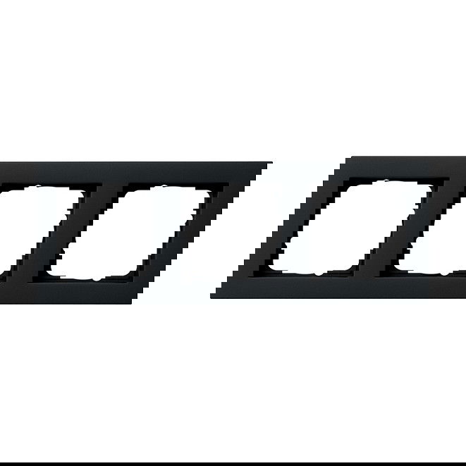 Gira 021309 Marco de cubierta 3 módulos E2 Negro Mate Plástico