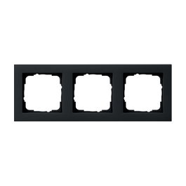 GIRA E2 Abdeckrahmen 3f Negro