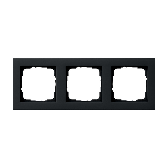 GIRA E2 Abdeckrahmen 3f Negro GIRA E2 Abdeckrahmen 3f Negro