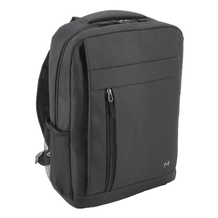 Mobilis Essential Mochila Portátil 16" Negro con Compartimento para Tableta, Bolsillos Múltiples, Ligera 394g, 18 Litros, Unisex