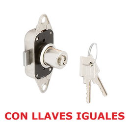 Meroni Cerradura Falleba 2185 Cilindro 16X20 M6 con Llaves Iguales