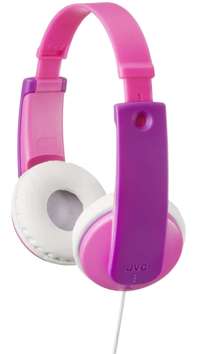 JVC HA-KD7 Auriculares Diadema Alámbricos Infantiles Color Rosa/Púrpura, Conector 3.5 mm, Para Música