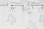 DKD Home Decor Cortina Shabby Gris Claro Blanco Poliéster Visillo Hojas 270 x 140 cm (2 Unidades)
