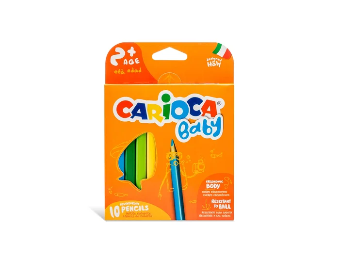 Carioca Baby Lápices de Colores Surtidos de 10 Unidades con Forma Triangular Carioca Baby Lápices de Colores Surtidos de 10 Unidades con Forma Triangular
