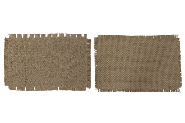 DKD Home Decor Individuales Básicos Natural Yute y Poliéster 30 x 45 cm (12 Unidades) DKD Home Decor Individuales Básicos Natural Yute y Poliéster 30 x 45 cm (12 Unidades)