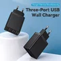 Vention FEAB0-EU Cargador de Pared con 3 Puertos USB-A (12W/12W/12W) Carga Rápida Max 17W para Teléfonos y Tabletas