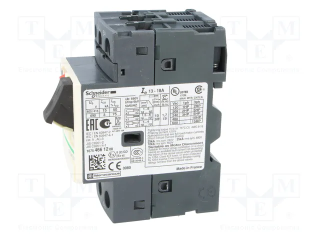 SCHNEIDER ELECTRIC GV2ME20 Interruptor motorizado 7,5kW 230÷690VAC SCHNEIDER ELECTRIC GV2ME20 Interruptor motorizado 7,5kW 230÷690VAC