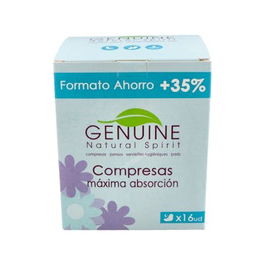 GENUINE Compresa De Noche 16 Ud. Con 8 Capas de Protección y Máxima Absorción