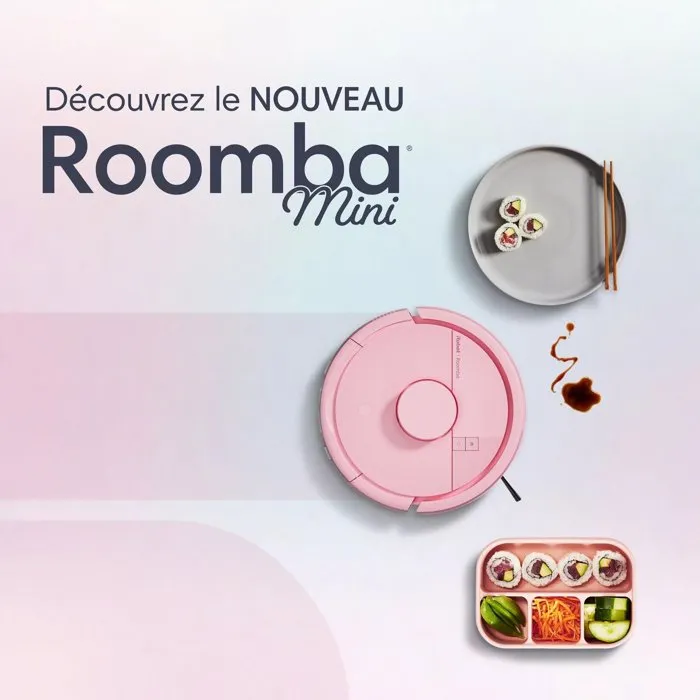 iRobot Roomba Mini AE Rosa, Robot aspirador y lavador 7000 Pa