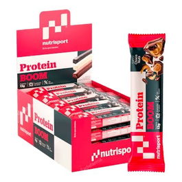 Protein Boom Barritas Chocopeanuts 24 Ud. Proteína Láctea, Chocolate y Cacahuete con Vitaminas y Magnesio para Mantenimiento Muscular