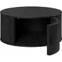 Trendteam Mesa de Centro Redonda MDF Negra Essential 80 cm