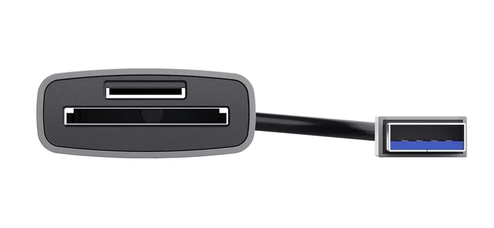 Trust Lector de Tarjetas Dalyx Fast USB 3.2 Gen 1 para SD y microSD, Carcasa de Aluminio, Velocidad hasta 104 MB/s, Incluye Cable Corto - 013R00587
