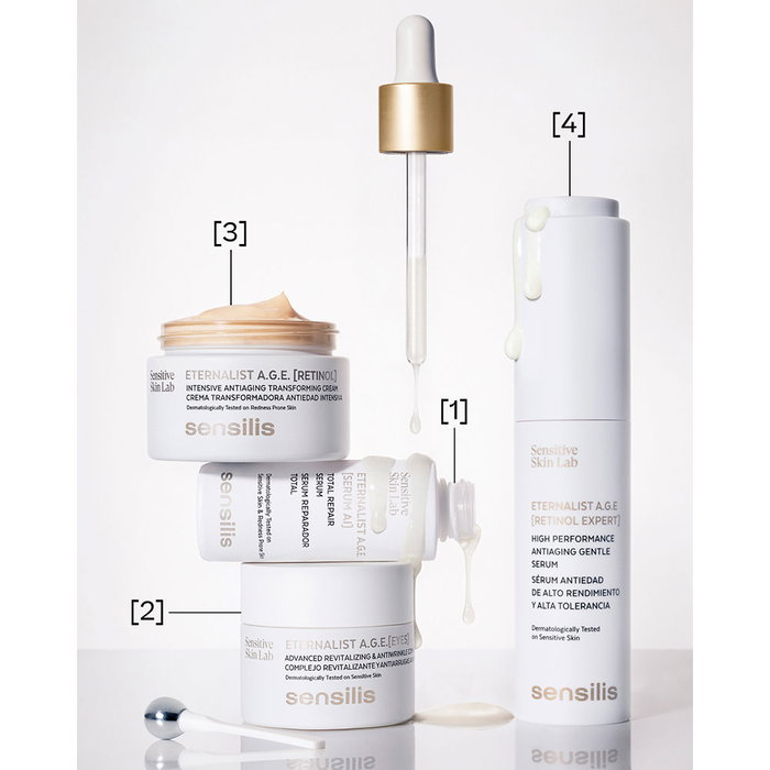 Sensilis Eternalist A.G.E Retinol Expert Serum Antiedad de Alto Rendimiento con 0.3% Retinol Puro para Pieles Sensibles y Rosácea 30 ml