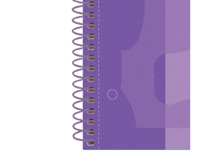 Oxford Bloc Espiral Tapa Extradura Lila 80 Hojas Cuadros 5mm DIN A4+