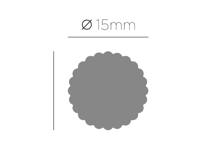 Innspiro Troqueladora de figuras Eva Foam Punch círculo festoneado 16mm