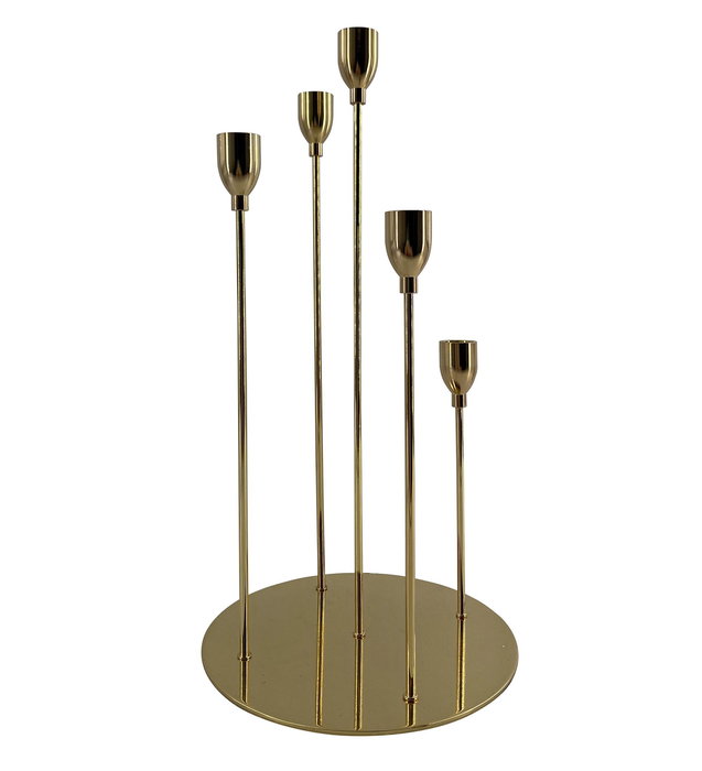 DKD Home Decor Candelabro Dorado 20 x 38 x 20 cm (2 Unidades) DKD Home Decor Candelabro Dorado 20 x 38 x 20 cm (2 Unidades)