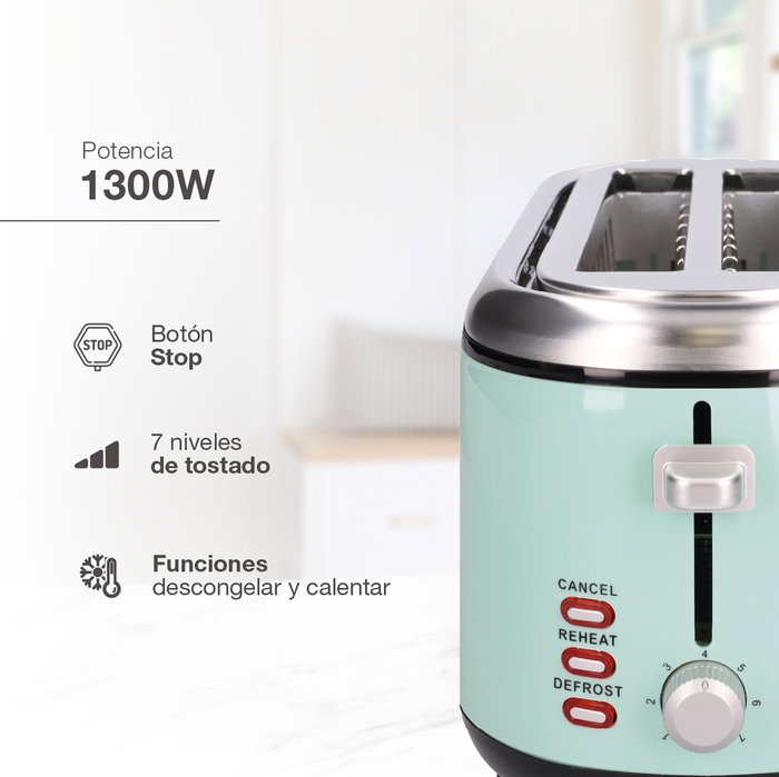 Väline Tostadora Sindae XL 1300W Verde mint