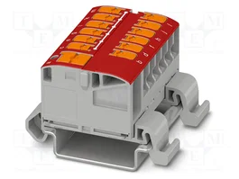 PHOENIX CONTACT PTVFIX 6/12X2,5-NS35A RD Conector de carril Push-in