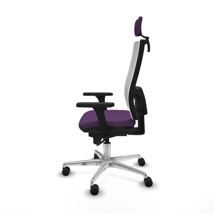 PIQUERAS Y CRESPO Silla de oficina Horna con Mecanismo Sincro Morado y Blanco