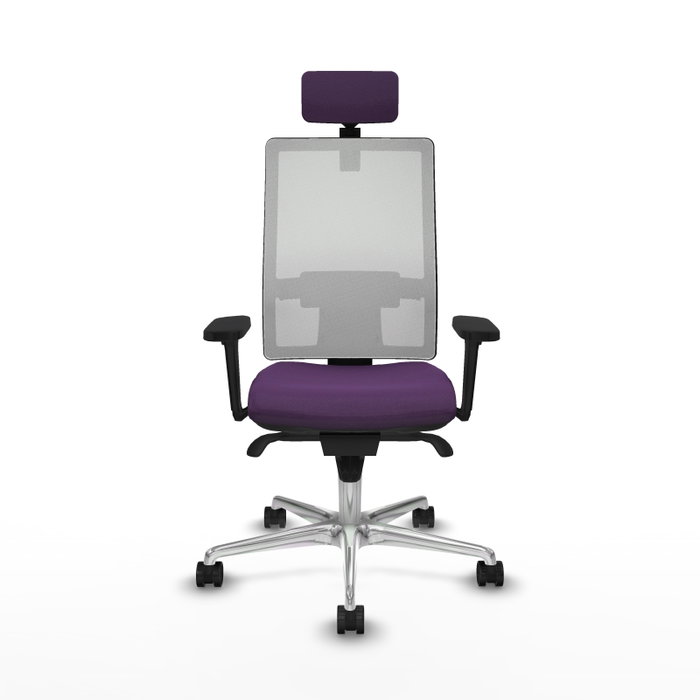 PIQUERAS Y CRESPO Silla de oficina Horna con Mecanismo Sincro Morado y Blanco