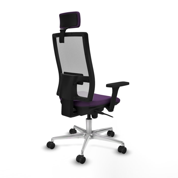 PIQUERAS Y CRESPO Silla de oficina Horna con Mecanismo Sincro Morado y Blanco