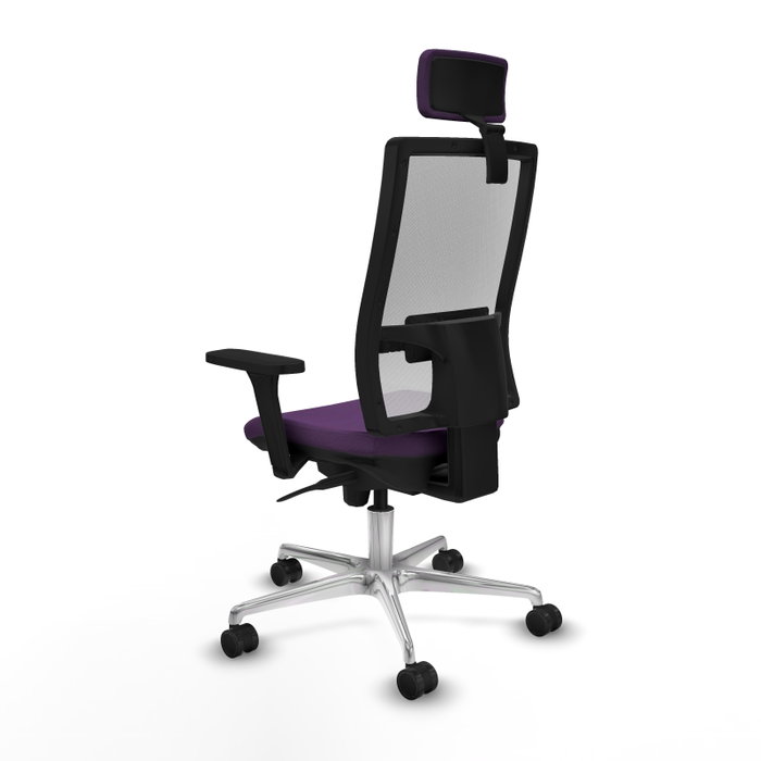 PIQUERAS Y CRESPO Silla de oficina Horna con Mecanismo Sincro Morado y Blanco