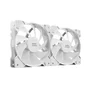 Mars Gaming Kit de 2 Ventiladores para PC MFPROX2W - 120mm, FDB, Silenciosos (12dB), Conexión 3/4 Pines, Color Blanco