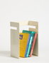 Hanah Home Soporte de Libros de Metal Crema 18x19x15.5 cm