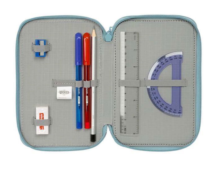 Safta Plumier Triple Wicked 12,5x19,5x5,5cm con 37 piezas