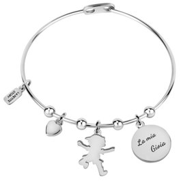 La Petite Story Pulsera de Acero Inoxidable Gris LPS05ASF04