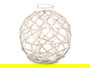 Giftdecor Esfera Vidrio Cuerda Blanca Mediana 18 cm x 20 cm x 18 cm (Set de 6)