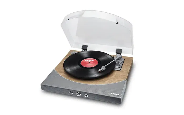 ION Tocadiscos Premier Lp - Madera con Bluetooth y Conversión Digital, Altavoces Estéreo Integrados, 3 Velocidades (33 1/3, 45, 78 RPM)