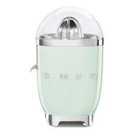 Smeg CJF11PGEU Exprimidor de Cítricos, Verde Pastel, 1 Velocidad, Función Antigoteo, Potencia 70 W, Exprimidor Manual de Acero Inoxidable y Plástico