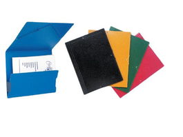 Carpeta De Gomas Sin Solapas Saro Carton Nº10 Gofrado Brillo Fº Azul (Set de 10)