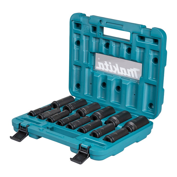 Makita Juego de llaves de impacto de 14 piezas 1/2 pulg. Impact Black Makita Juego de llaves de impacto de 14 piezas 1/2 pulg. Impact Black
